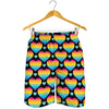 Rainbow LGBT Pride Heart Pattern Print Men's Shorts