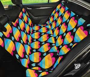 Rainbow LGBT Pride Heart Pattern Print Pet Car Back Seat Cover