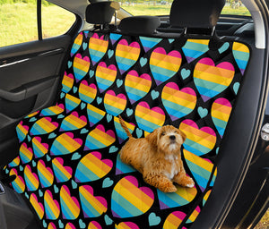 Rainbow LGBT Pride Heart Pattern Print Pet Car Back Seat Cover