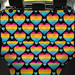 Rainbow LGBT Pride Heart Pattern Print Pet Car Back Seat Cover