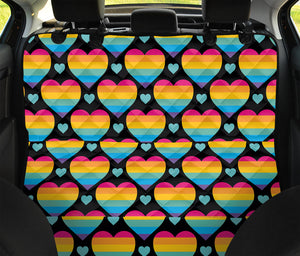 Rainbow LGBT Pride Heart Pattern Print Pet Car Back Seat Cover