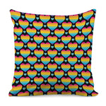 Rainbow LGBT Pride Heart Pattern Print Pillow Cover