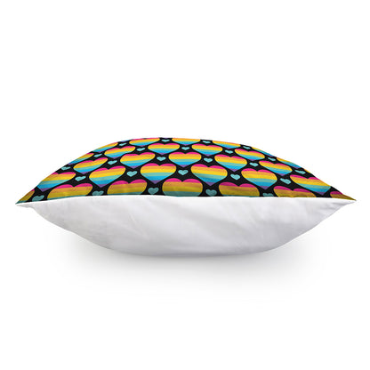 Rainbow LGBT Pride Heart Pattern Print Pillow Cover