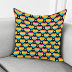 Rainbow LGBT Pride Heart Pattern Print Pillow Cover