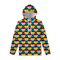 Rainbow LGBT Pride Heart Pattern Print Pullover Hoodie