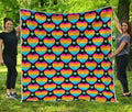 Rainbow LGBT Pride Heart Pattern Print Quilt