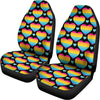 Rainbow LGBT Pride Heart Pattern Print Universal Fit Car Seat Covers