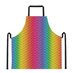 Rainbow Mermaid Scale Pattern Print Apron