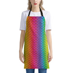 Rainbow Mermaid Scale Pattern Print Apron