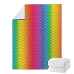 Rainbow Mermaid Scale Pattern Print Blanket