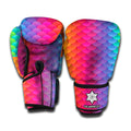 Rainbow Mermaid Scale Pattern Print Boxing Gloves