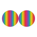 Rainbow Mermaid Scale Pattern Print Car Coasters