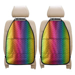 Rainbow Mermaid Scale Pattern Print Car Seat Organizers