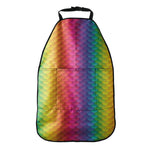 Rainbow Mermaid Scale Pattern Print Car Seat Organizers