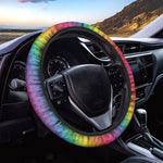 Rainbow Mermaid Scale Pattern Print Car Steering Wheel Cover