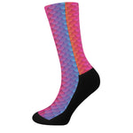 Rainbow Mermaid Scale Pattern Print Crew Socks