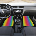 Rainbow Mermaid Scale Pattern Print Front and Back Car Floor Mats
