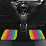 Rainbow Mermaid Scale Pattern Print Front and Back Car Floor Mats