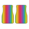 Rainbow Mermaid Scale Pattern Print Front Car Floor Mats