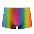 Rainbow Mermaid Scale Pattern Print Men's Boxer Briefs