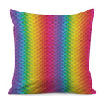 Rainbow Mermaid Scale Pattern Print Pillow Cover