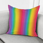 Rainbow Mermaid Scale Pattern Print Pillow Cover