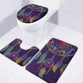 Rainbow Native Dream Catcher Print 3 Piece Bath Mat Set