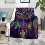 Rainbow Native Dream Catcher Print Blanket