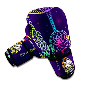 Rainbow Native Dream Catcher Print Boxing Gloves