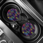 Rainbow Native Dream Catcher Print Car Coasters
