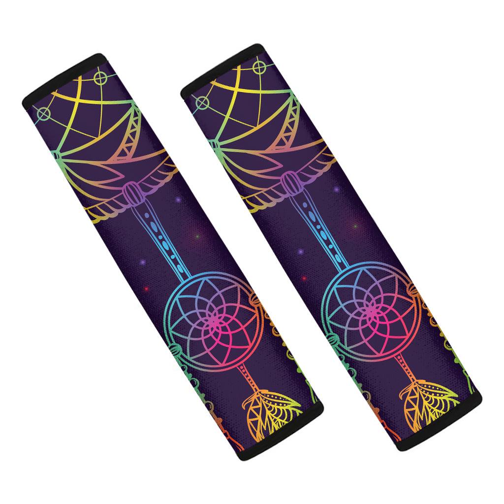 Rainbow Native Dream Catcher Print Car Seat Belt Covers