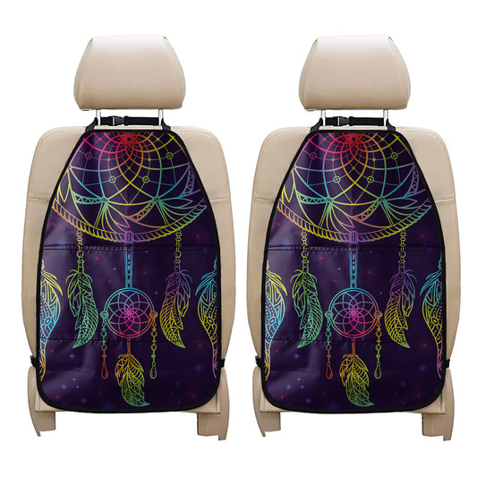 Rainbow Native Dream Catcher Print Car Seat Organizers