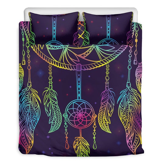 Rainbow Native Dream Catcher Print Duvet Cover Bedding Set