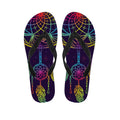 Rainbow Native Dream Catcher Print Flip Flops