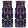 Rainbow Native Dream Catcher Print Front and Back Car Floor Mats