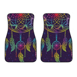 Rainbow Native Dream Catcher Print Front Car Floor Mats