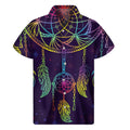 Rainbow Native Dream Catcher Print Men's Short Sleeve Shirt