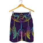 Rainbow Native Dream Catcher Print Men's Shorts