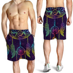 Rainbow Native Dream Catcher Print Men's Shorts