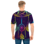 Rainbow Native Dream Catcher Print Men's T-Shirt
