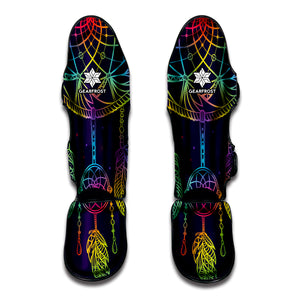 Rainbow Native Dream Catcher Print Muay Thai Shin Guard