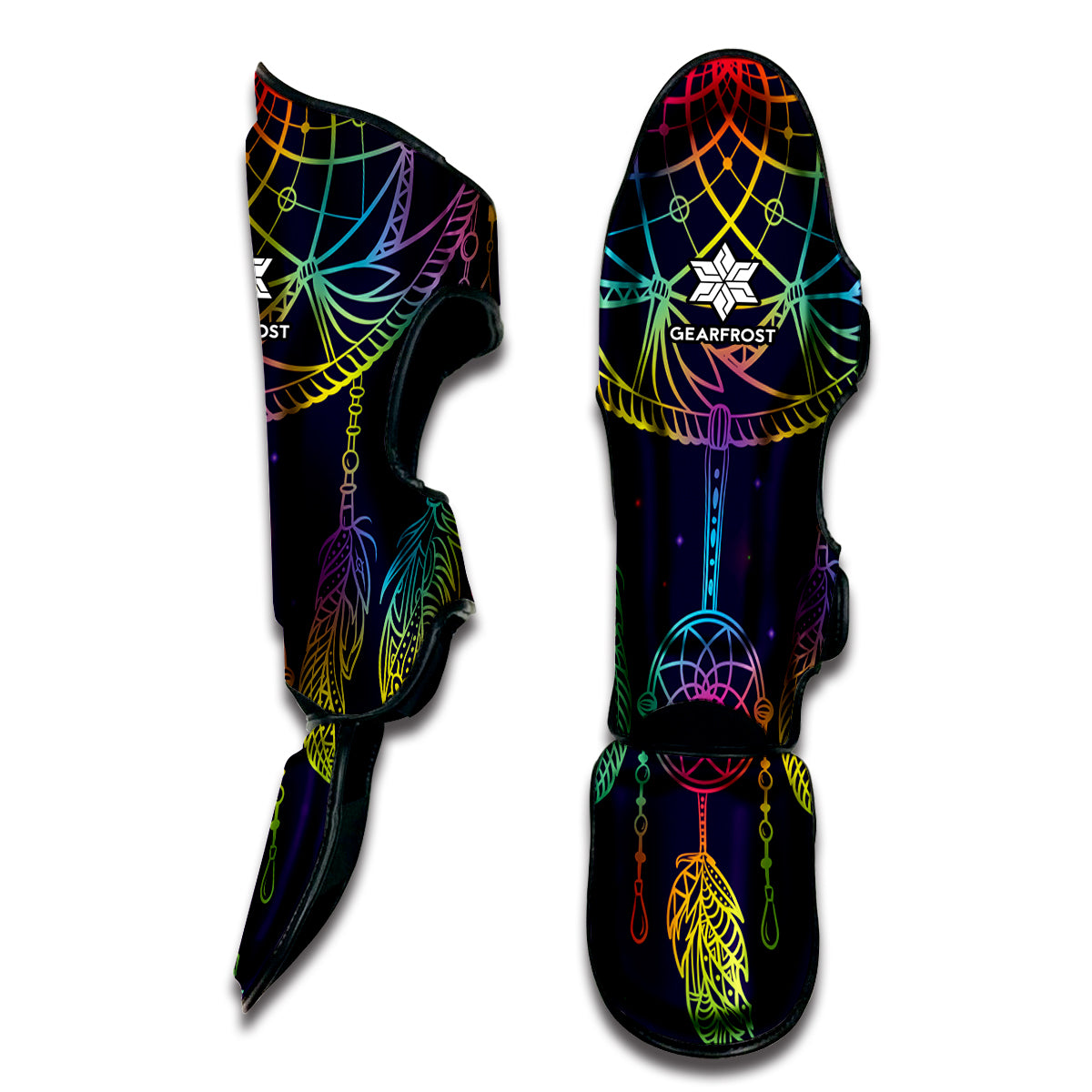 Rainbow Native Dream Catcher Print Muay Thai Shin Guard