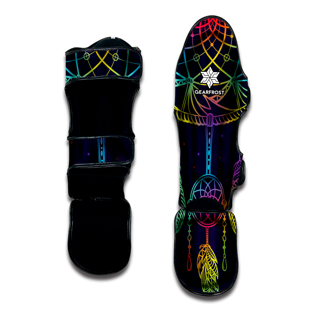 Rainbow Native Dream Catcher Print Muay Thai Shin Guard