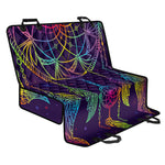 Rainbow Native Dream Catcher Print Pet Car Back Seat Cover