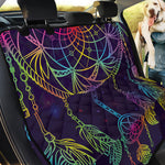 Rainbow Native Dream Catcher Print Pet Car Back Seat Cover