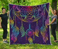 Rainbow Native Dream Catcher Print Quilt
