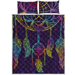 Rainbow Native Dream Catcher Print Quilt Bed Set