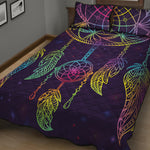 Rainbow Native Dream Catcher Print Quilt Bed Set