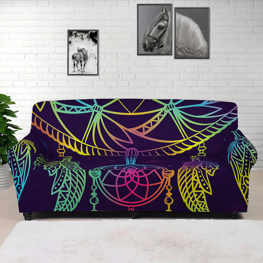Rainbow Native Dream Catcher Print Sofa Cover