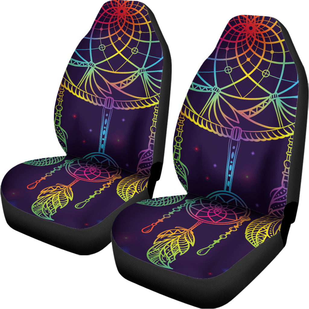 Rainbow Native Dream Catcher Print Universal Fit Car Seat Covers